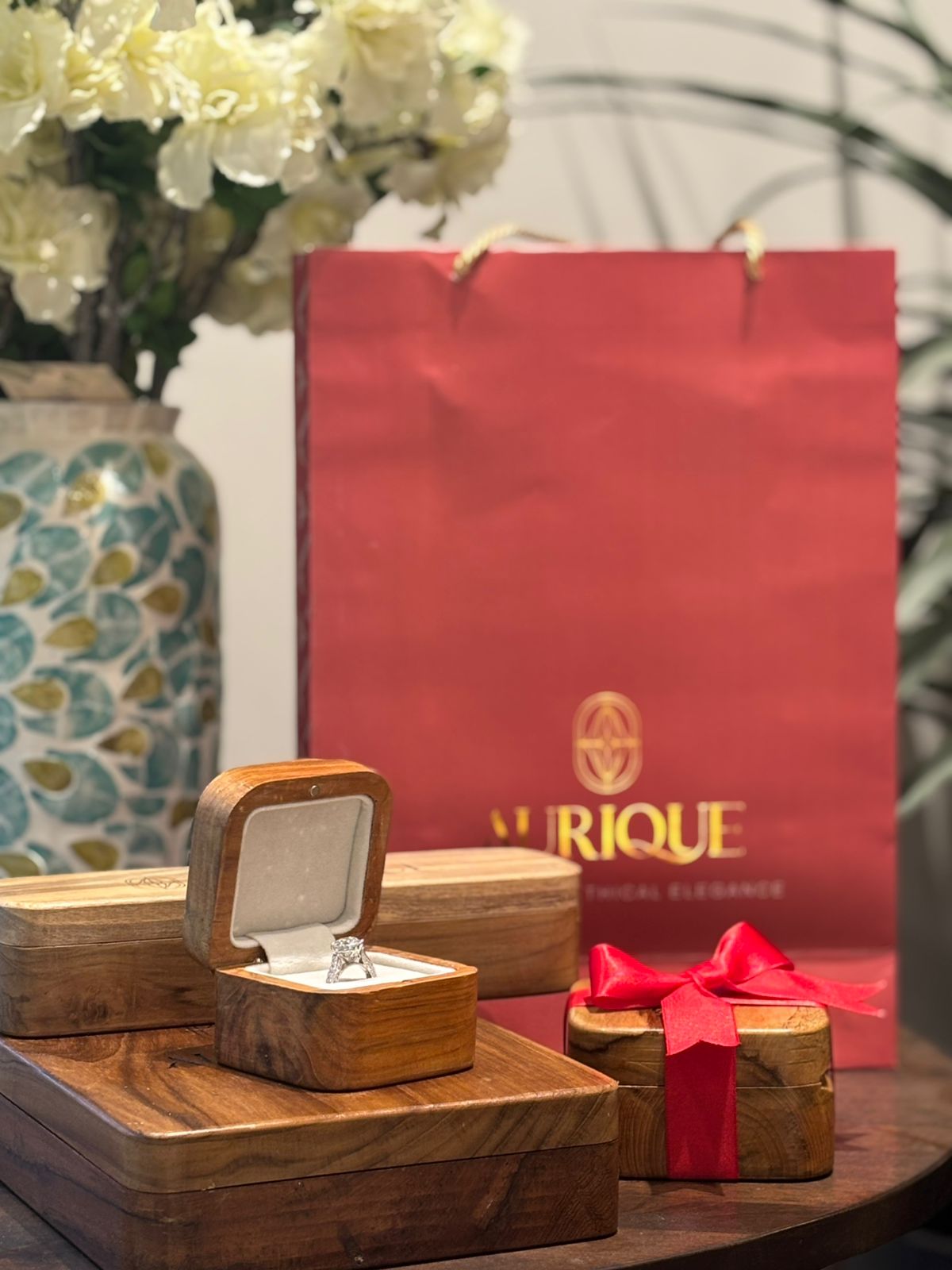 Aurique designer sketching bespoke lab grown diamond jewellery with tools and 3D renders