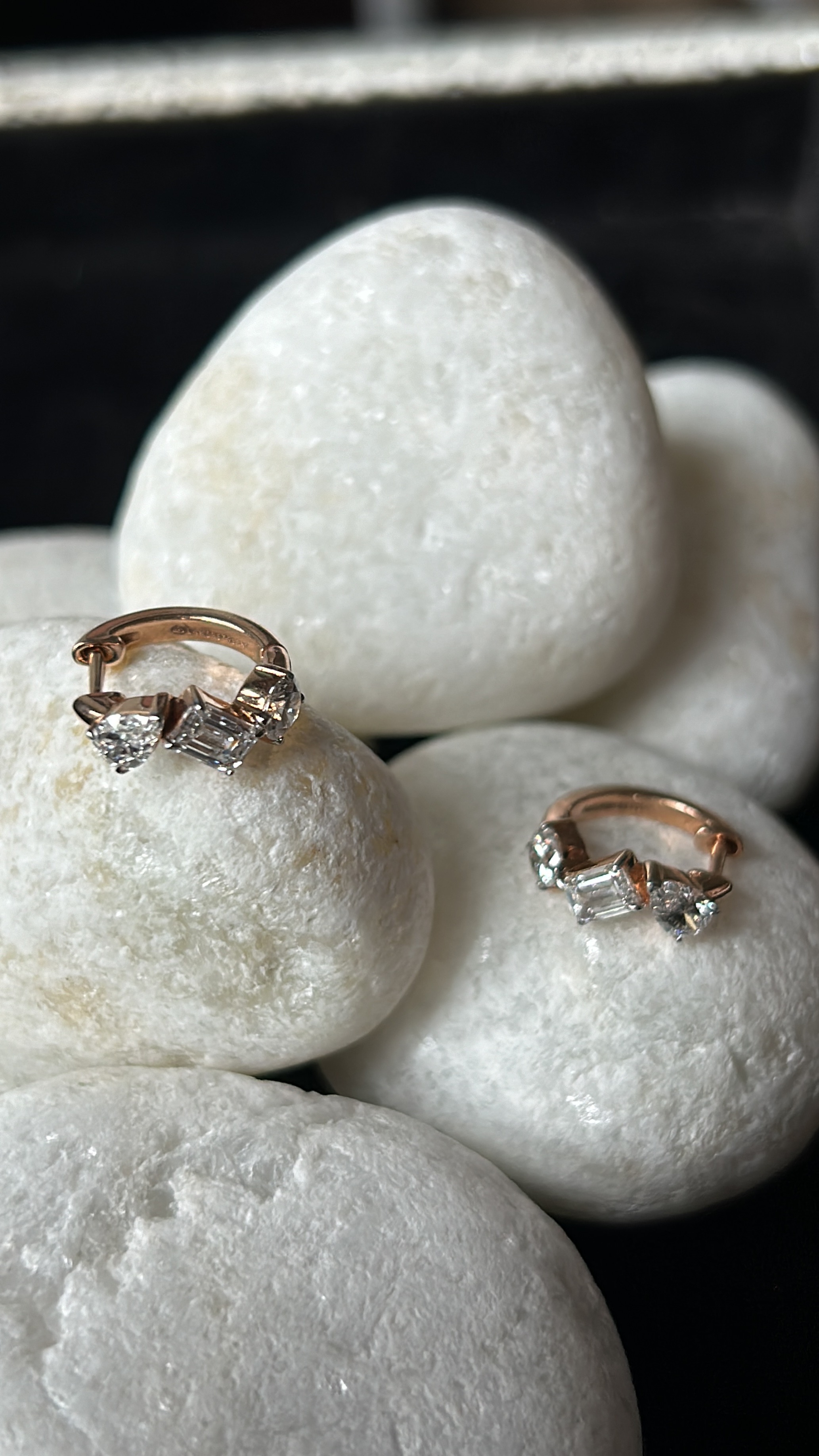 Lab grown diamond solitaire rings and classic diamond studs in gold and platinum by Aurique